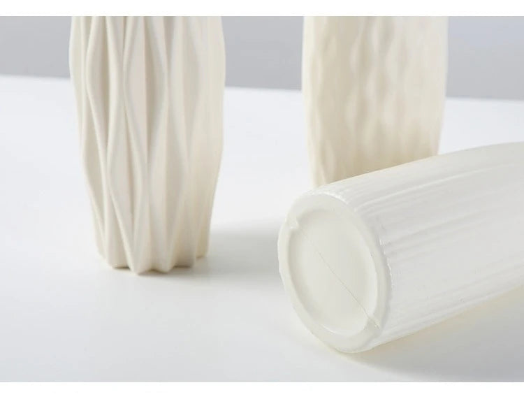 Nordic Plastic Vase Simple Small Fresh Flower Pot Storage Bottle For Flowers Living Room Modern Home Decorations Ornaments