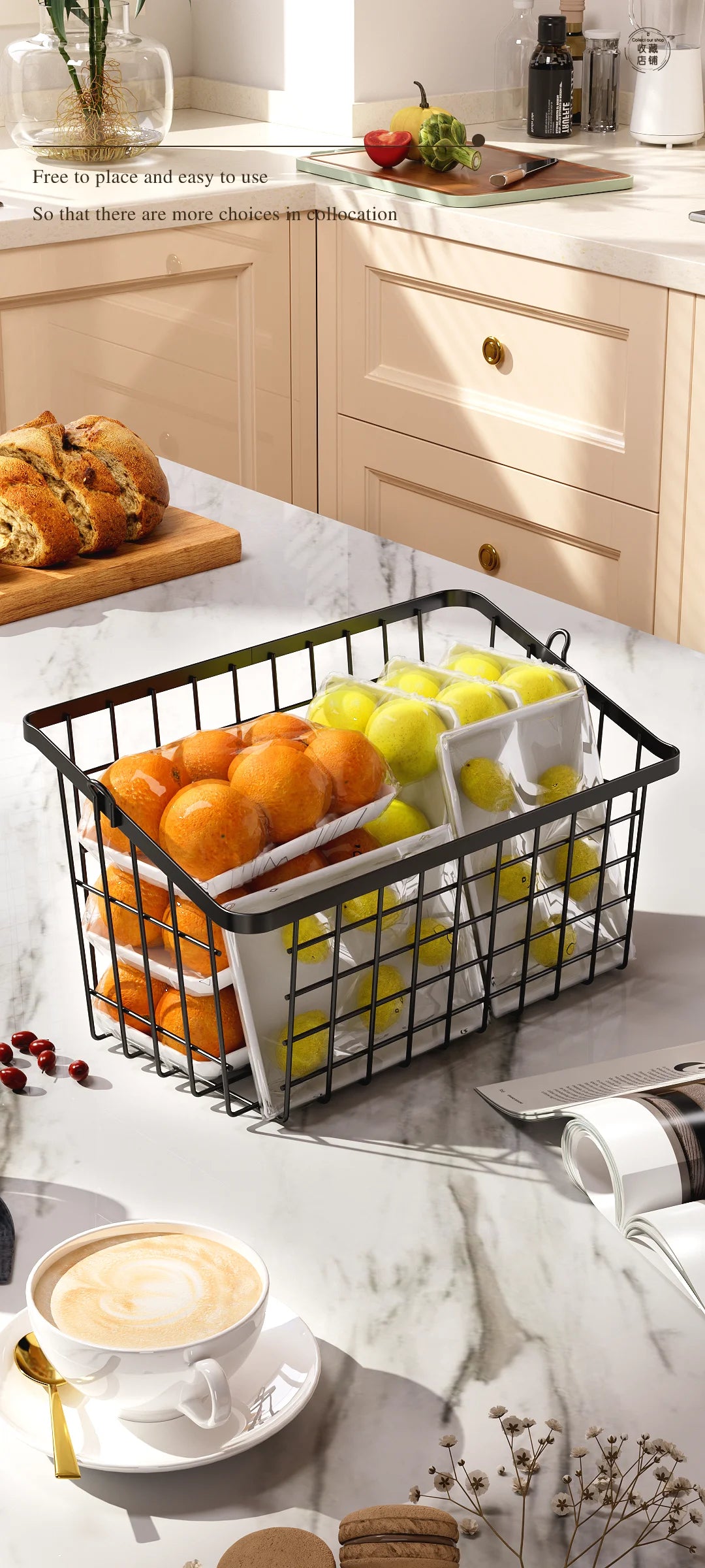 Kitchen Vegetable Storage Shelf, Black Floor To Ceiling Multi-layer Vegetable Rack, Household Vegetable And Fruit Storage Basket