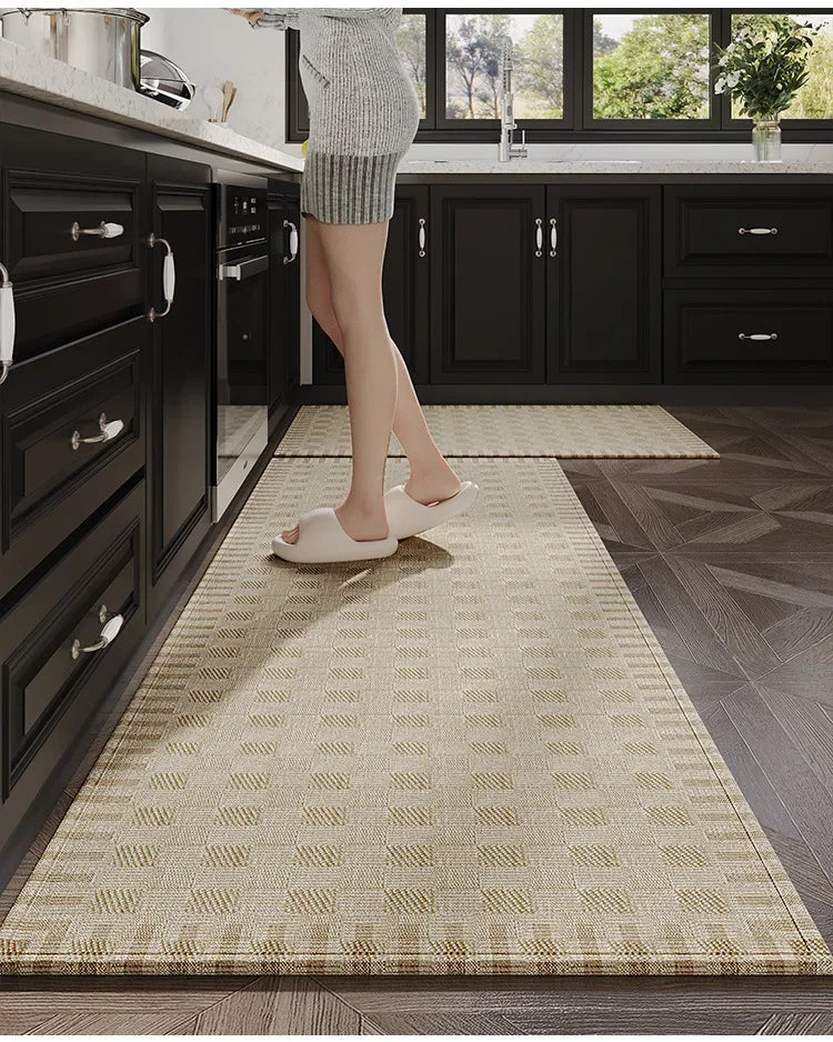 Japanese Kitchen Mat Long Rug Absorbs Water and Oil, Quick-drying, Non-slip Floor Mats, Anti-fall and Dirt-resistant Doormat