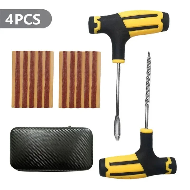 23pcs/42pcs Car Tire Repair Kit, Puncture Plug Tools Tyre Puncture Emergency For Tire Strips Stirring Glue Repair Tool Kit