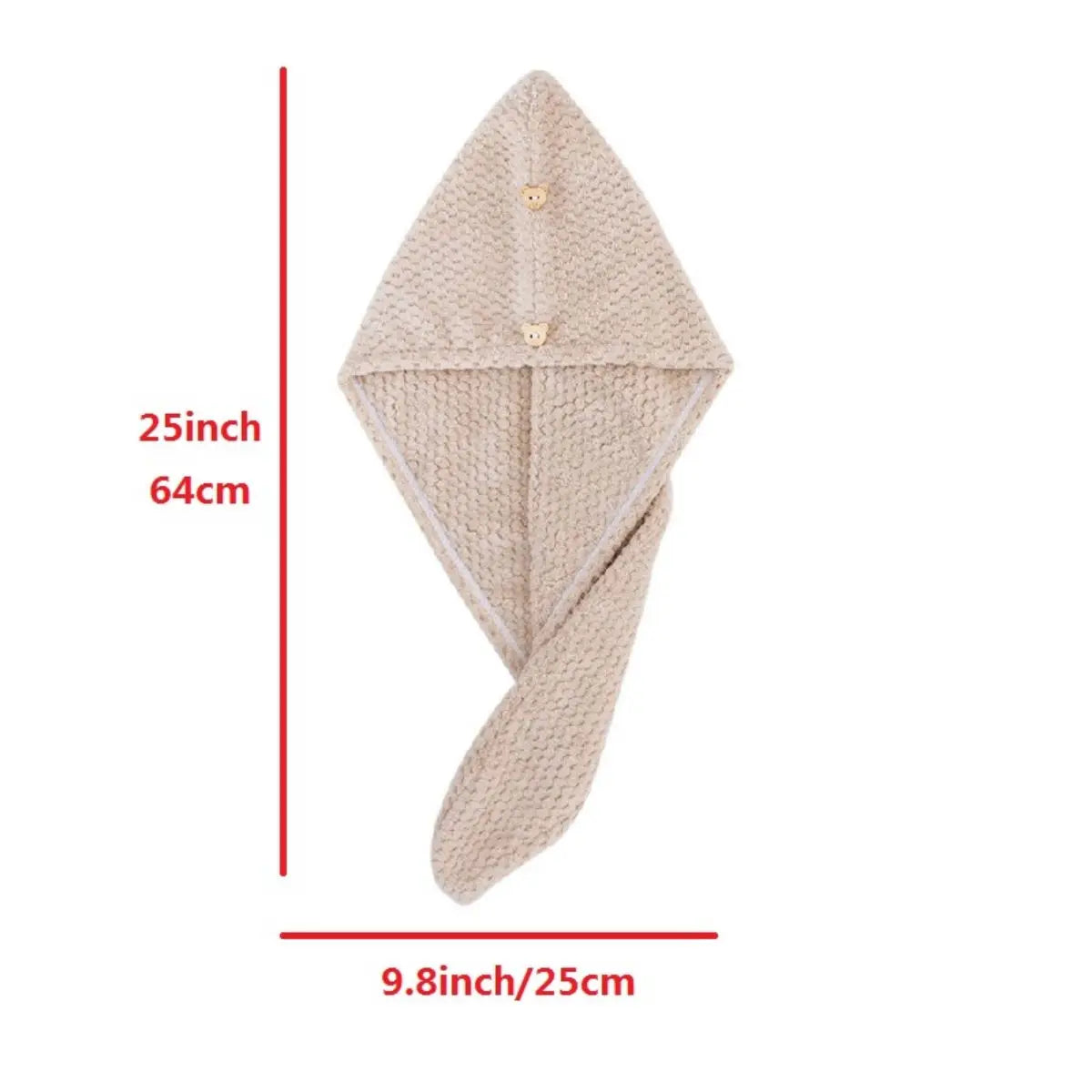 Solid color hair towel Textured dry hair cap 9.8 