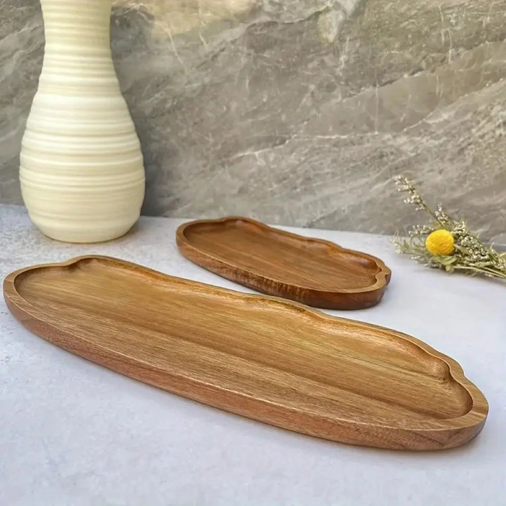 Japanese-style wooden coffee trays, fruit trays, desserts, candies, bread, snacks, cakes, food, table trays