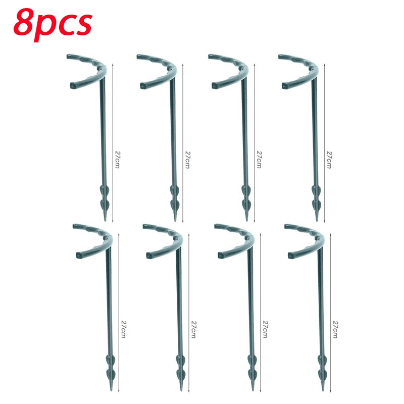 2/4/8PCS Plastic Plant Support Pile Frame Greenhouse Arrangement Semicircle Fixed Rod Indoor Flower Plant Vine Climbing Bracket