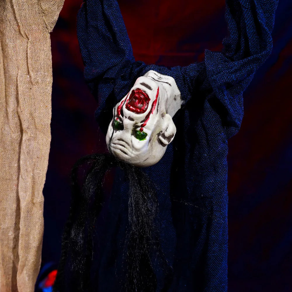 Halloween New Decorations-Hanging  Long-Haired  Scary Props for Parties Haunted Houses Escape Rooms Perfect for Atmosphere Setup