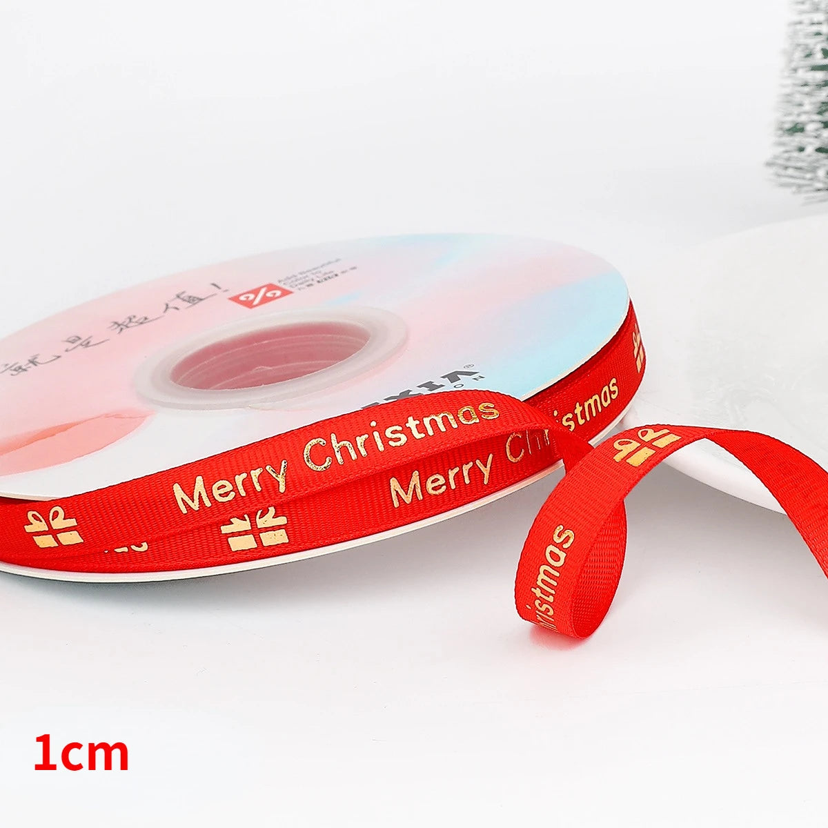 5yards Christmas Ribbon Printed Christmas Polyester Ribbon For Handmade Design Christma Decoration DIY Cake Bouquet Gift Packing