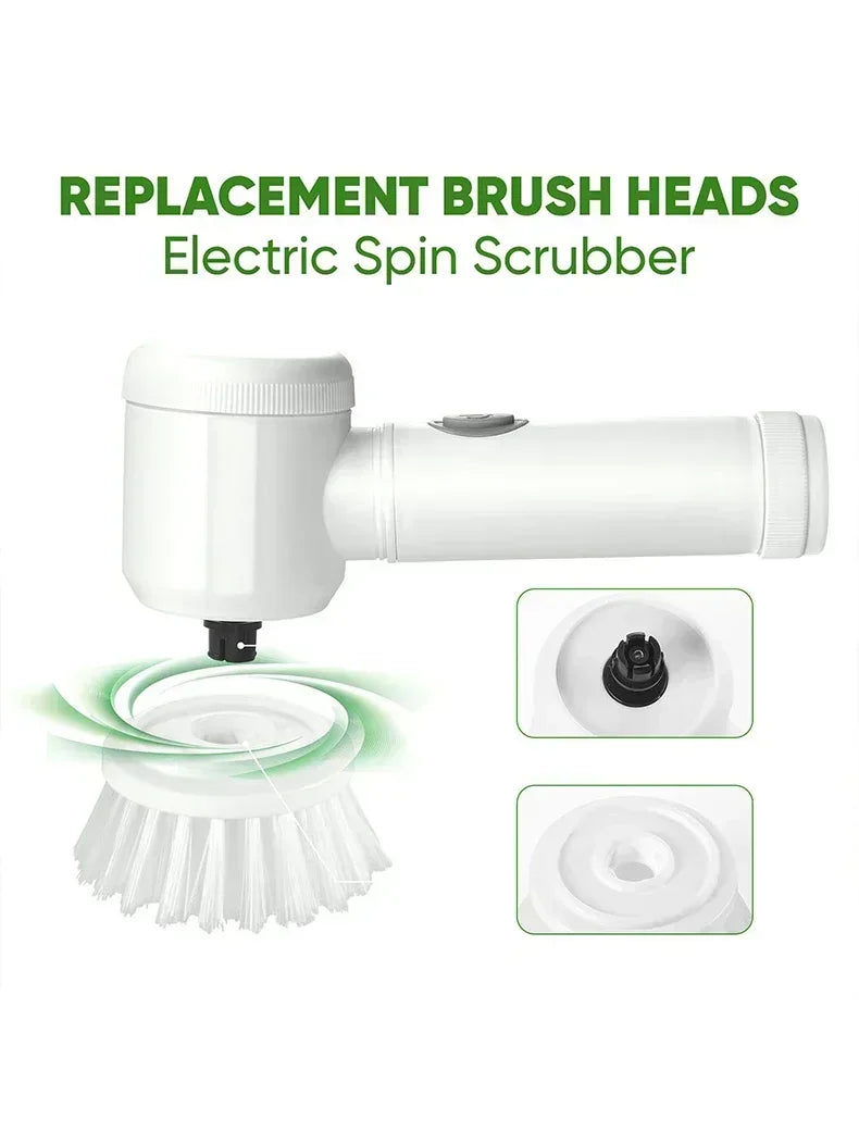 Electric Spin Scrubber, Bathroom Cordless Cleaning Brush Power Scrubber with 5 Replaceable Brush Heads, Electric Cleaning Brush
