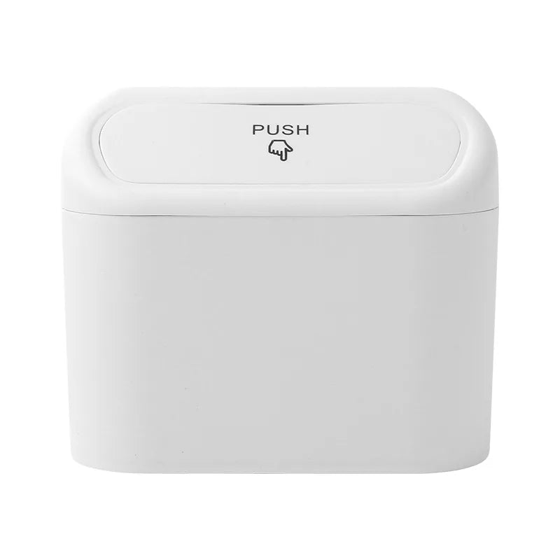 Portable Hanging Mini Car Trash Can,Wastebasket Trash Can with Lid, for Car Office Home,Auto Storage Bin Accessories