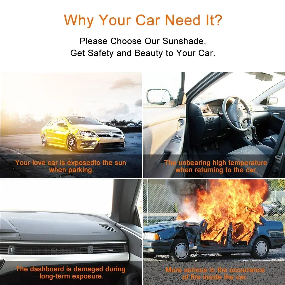 Car Window Sunshade Cover Sun Shade Windshield Visor Protector Windscreen Folding Auto UV Protection Curtain Styling Accessories