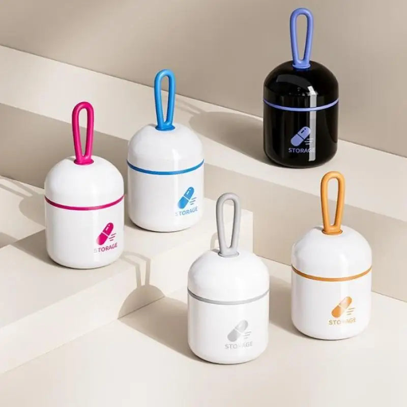 Mini Portable Pill Box Health Travel Supply Moisture Proof Daily Medicine Dispensing Two-compartment Medicine Box Storage Box