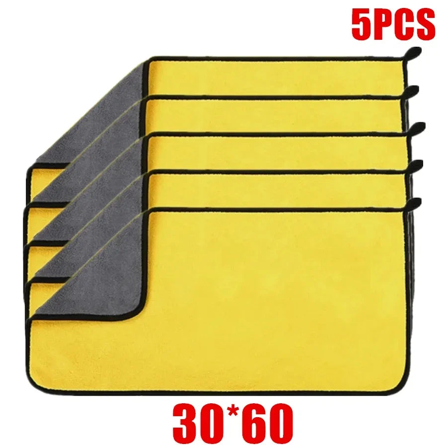 1/2/6pcs Microfiber Cleaning Towel Car Cleaning Cloths Professional Detailing Car Drying Microfiber Towel Wash Towel motorcycle