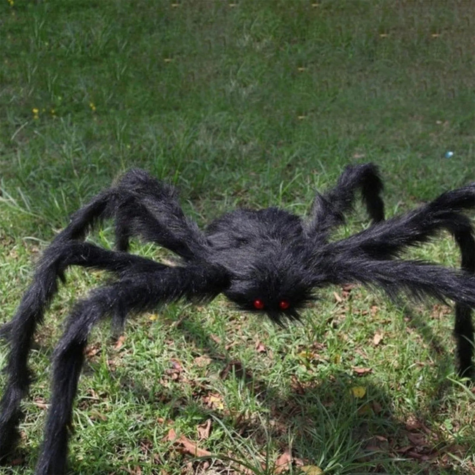 Halloween Spider Decoration Outdoor Black Soft Hairy Scary Spider Realistic Large Spider Props for Home Yard Party Decoration