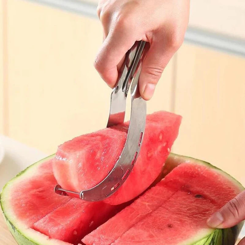 Watermelon Artifact Slicing Knife 304 Stainless Steel Knife Corer Fruit And Vegetable Tools Watermelon Clip kitchen Accessories