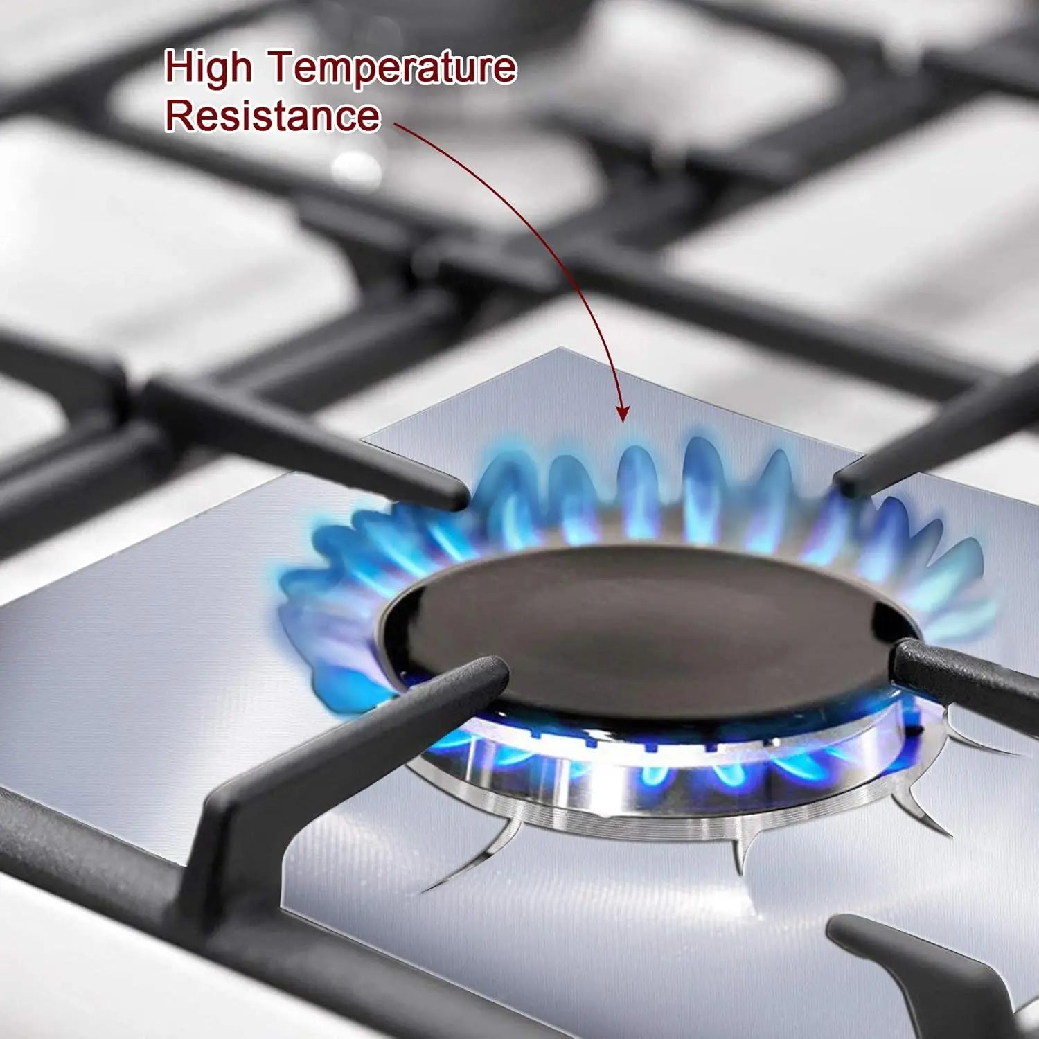 Gas Stove Burner Covers Square Heat-resistant Oil-proof Reusable Stove Protector Pads Non-Stick Stovetop Liner Kitchen Tools