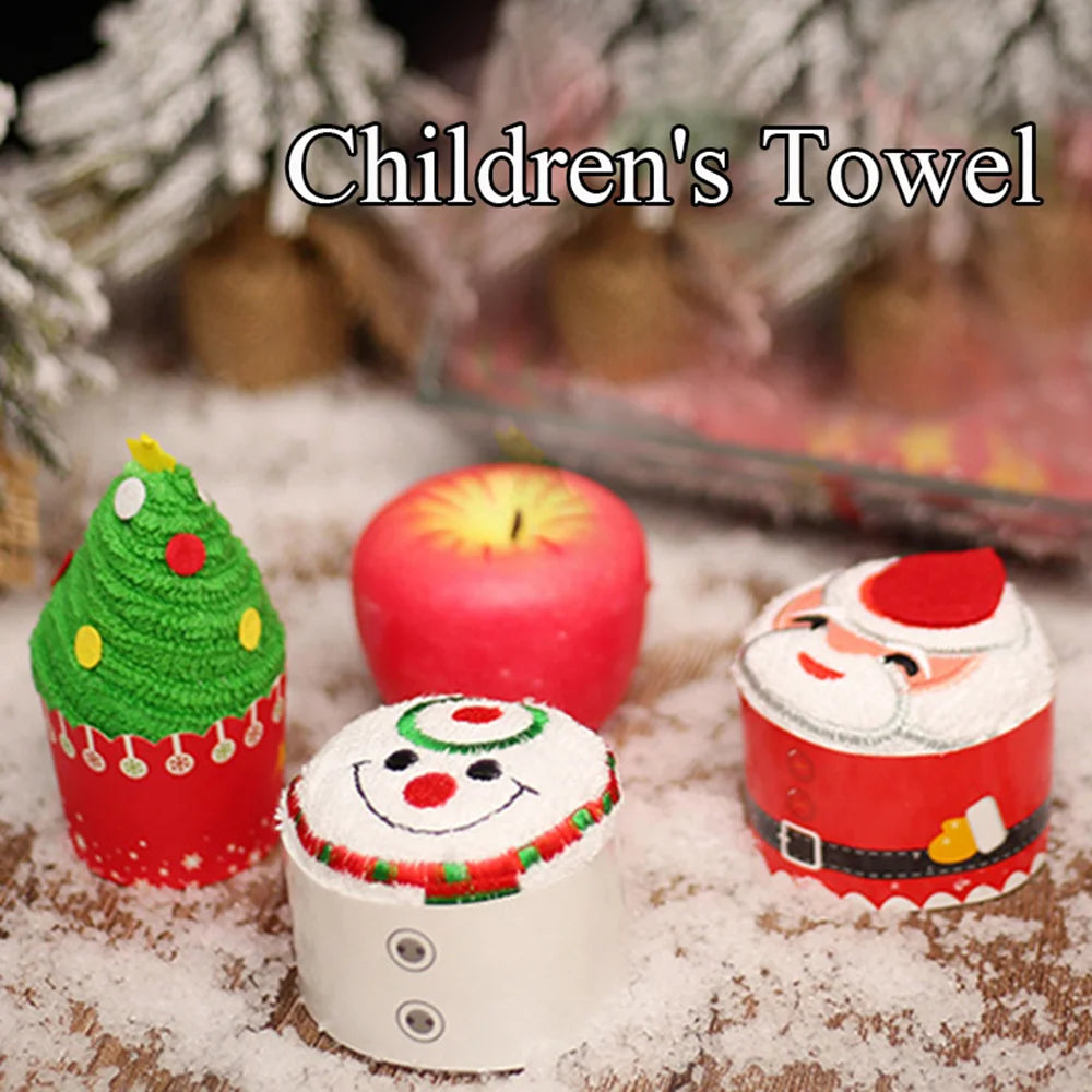 Christmas Cake Shape Towel Snowman Dinner Decor New Year 2023 Embroidered Towel For Home Christmas Tree Towels Children'S Gifts