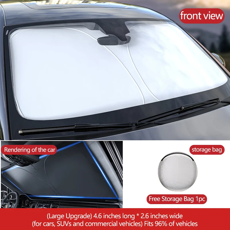 Car Sunshade UV reflection Windshield Umbrella Front Sun Shade Parasol Foldable Summer Protection Car Seat Heat Insulation