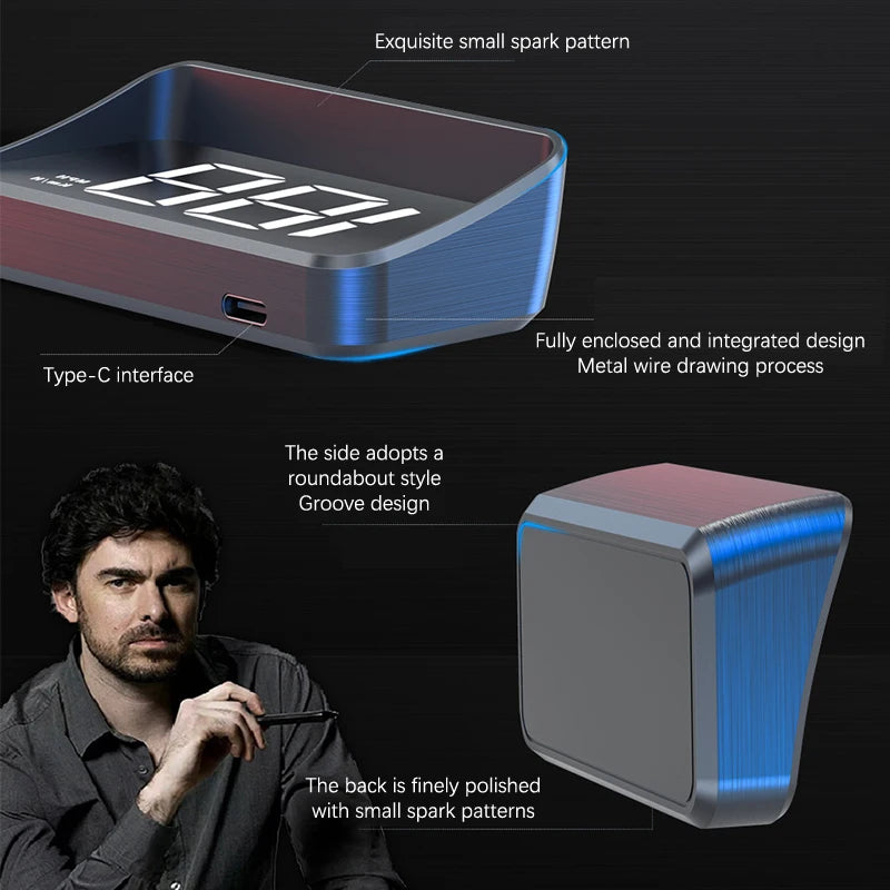 Car Speedometer KM/H HUD GPS Head Up Display Digital Speed Meter Windshield Projector For Vehicles Auto Electronics Accessories