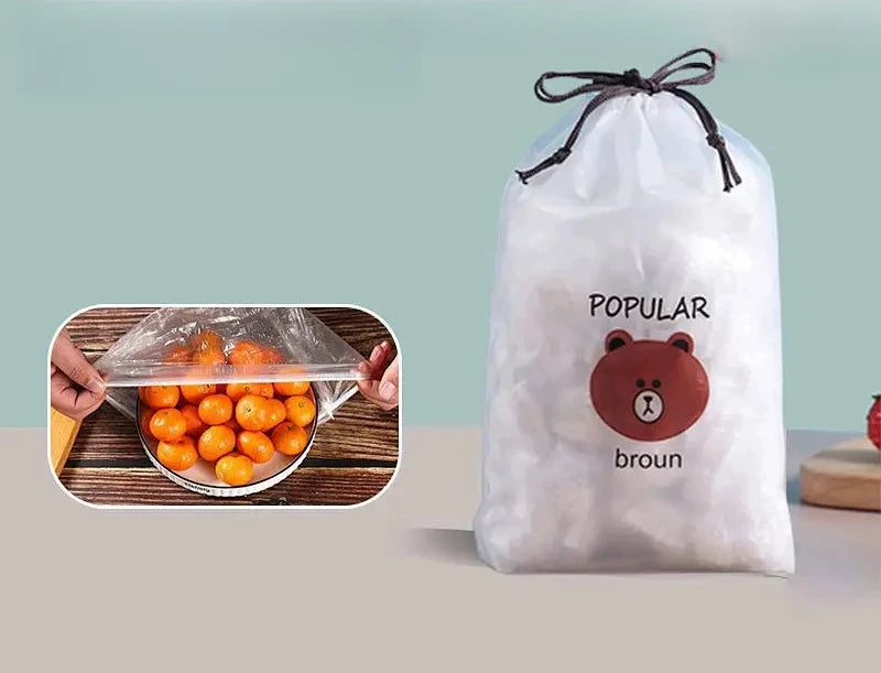 Disposable food - grade kitchen household PE leftover food, fruits and vegetables dust - proof universal insurance film cover.