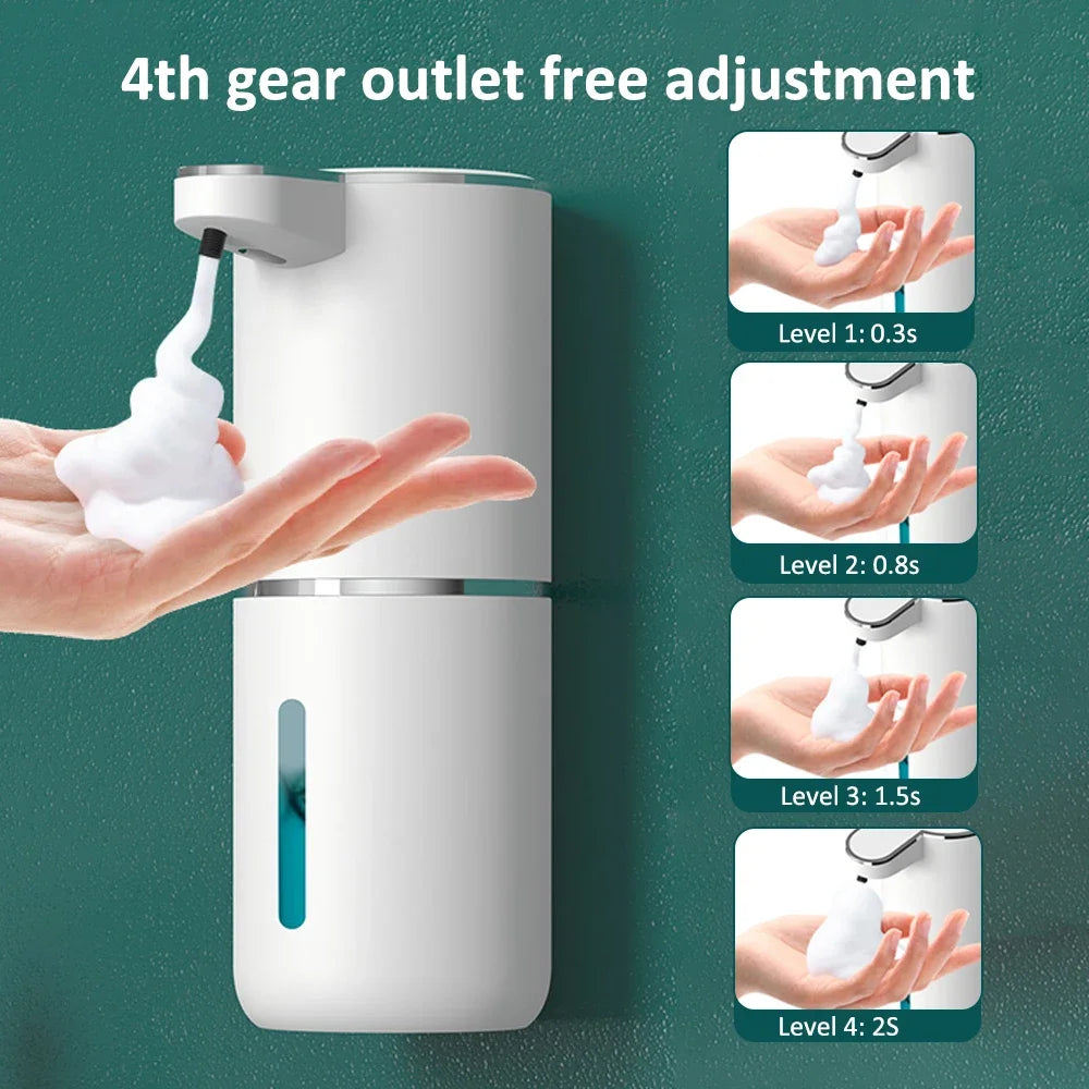 Automatic Soap Dispenser Touchless Foaming Soap Dispenser 380ml USB Rechargeable Electric 4 Level Adjustable Foam Soap Dispenser
