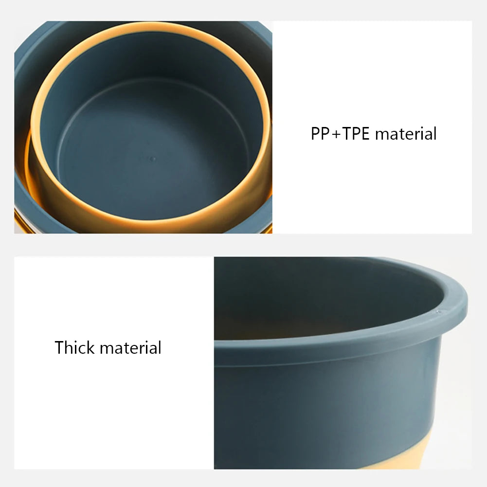 5/10/17L Portable Folding Bucket Multifunctional Thickened Silicone Bucket for Car Washing and Fishing Camping Folding Bucket