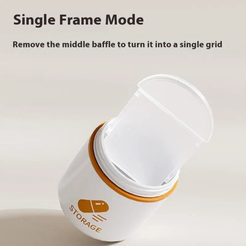 Mini Portable Pill Box Health Travel Supply Moisture Proof Daily Medicine Dispensing Two-compartment Medicine Box Storage Box