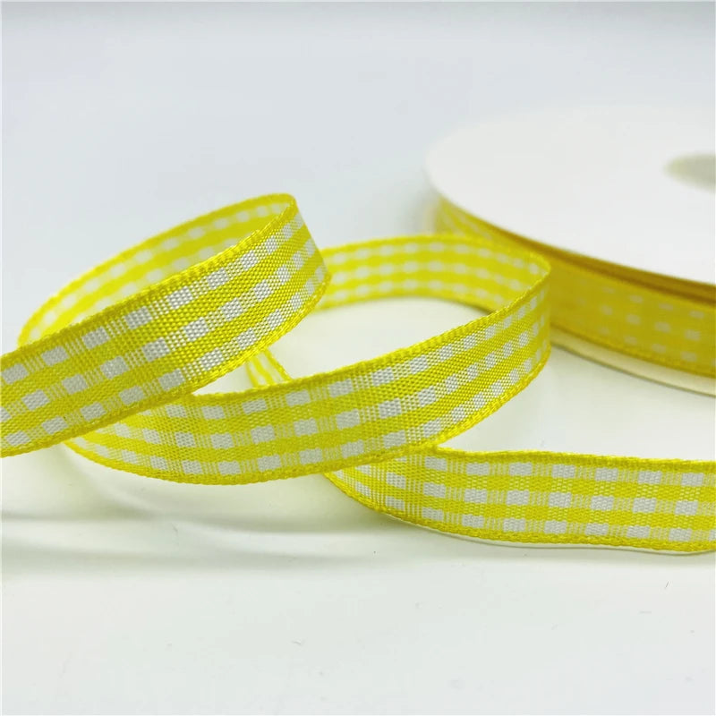 5yards/Lot 10mm Plaid Ribbon Christmas Decor Ribbon For Handmade Design Christmas Decoration DIY Gift Wrapping