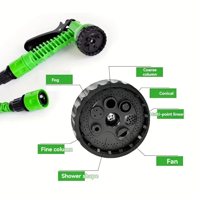 200FT Expandable High-Pressure Magic Hose 7 Water Spraying Functions Gun Durable Materials Home Garden Watering Tools