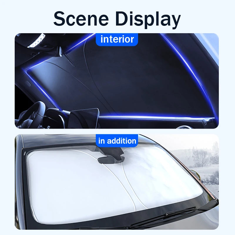 Car Sunshade UV reflection Windshield Umbrella Front Sun Shade Parasol Foldable Summer Protection Car Seat Heat Insulation