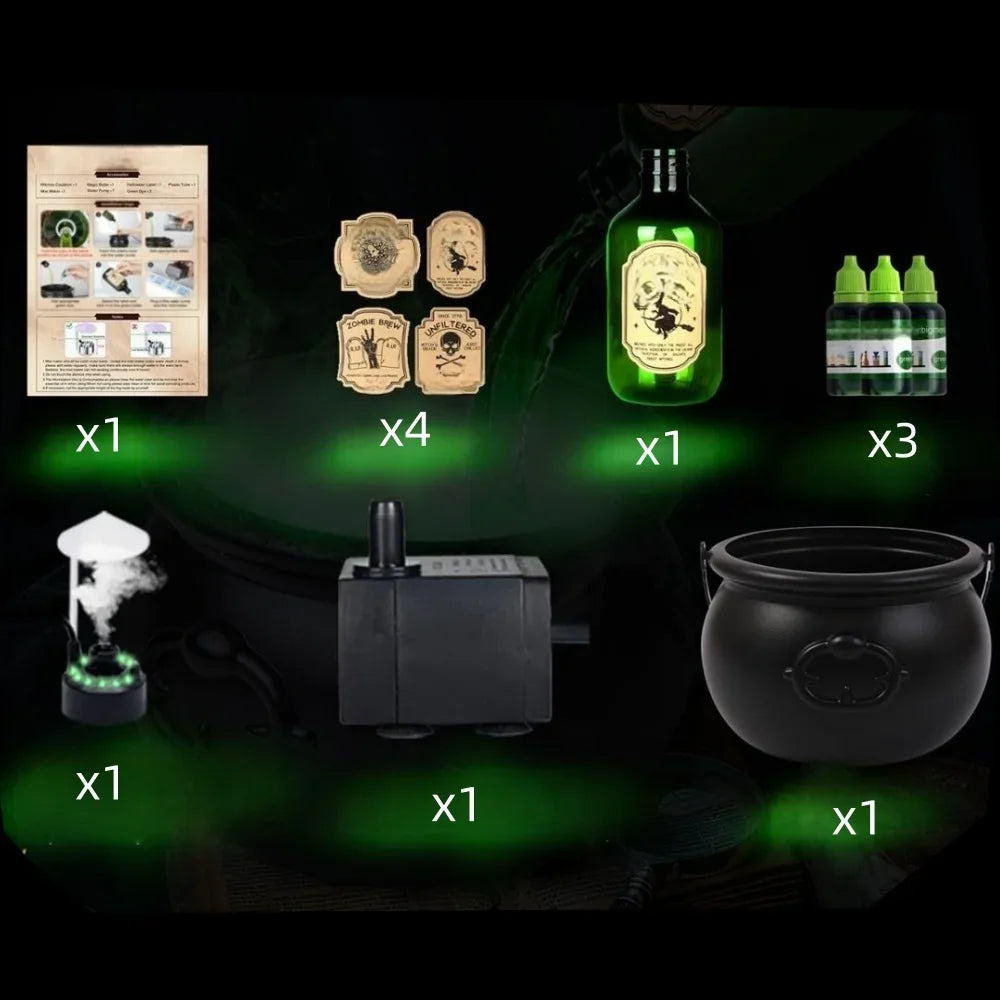 Halloween Magic Black Witch Bowl Float Bottle and Diffuser Horror House Decoration Hocus Pocus Party Scary Props Halloween Decor