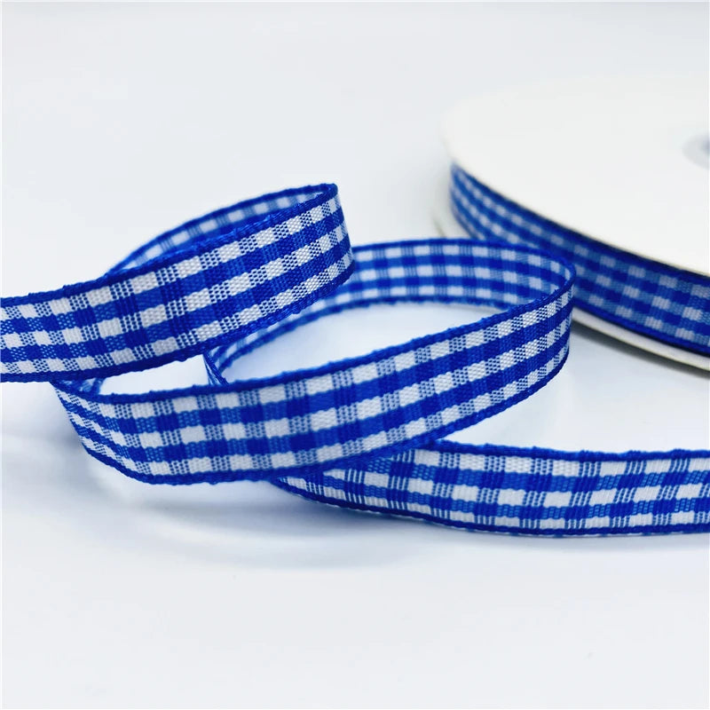 5yards/Lot 10mm Plaid Ribbon Christmas Decor Ribbon For Handmade Design Christmas Decoration DIY Gift Wrapping