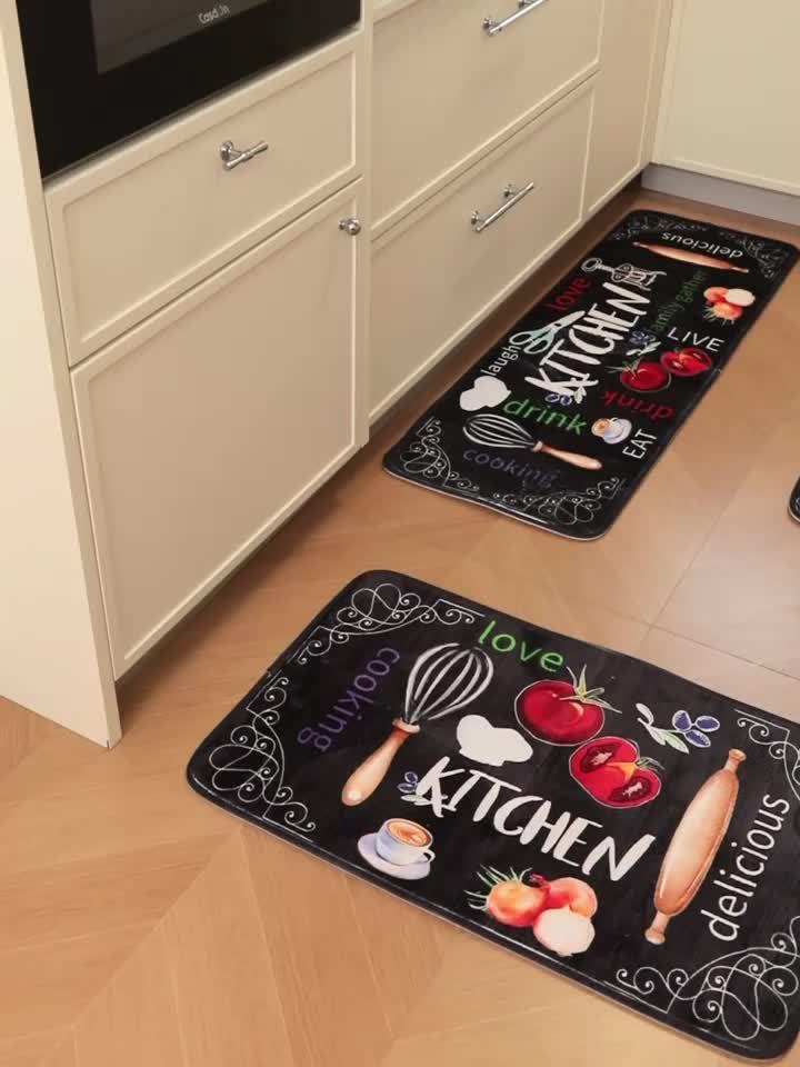 1pc Non-Slip Anti-Fatigue Area Mat - Heavy-Duty Floor Mat with Non-Slip Backing, Machine Washable Mat for Kitchen, Bathroom, Living Room, Laundry Room - Soft Polyester Floor Mat In, - Easy-clean Home Decor Mat, Kitchen Floor