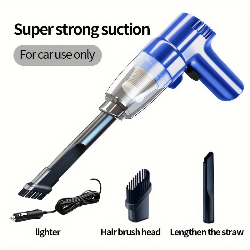 Car Vacuum Cleaner - Powerful 3Kpa Suction, Corded (3M), Lightweight Handheld Car Vacuum Cleaner, Single-Point Exhaust, Suitable for Cars, Trucks, Home - Lightweight And Portable, Without Battery