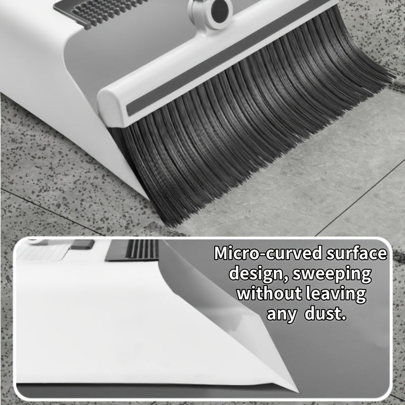 3pcs/set Stainless Steel Household Broom, Dustpan, and Brush Set | Efficient Sweeping and Scrubbing with Comb Tooth Dustpan, Ideal for Hard Floor Cleaning, Essential for Outdoor and Patio Use - Cozy Home