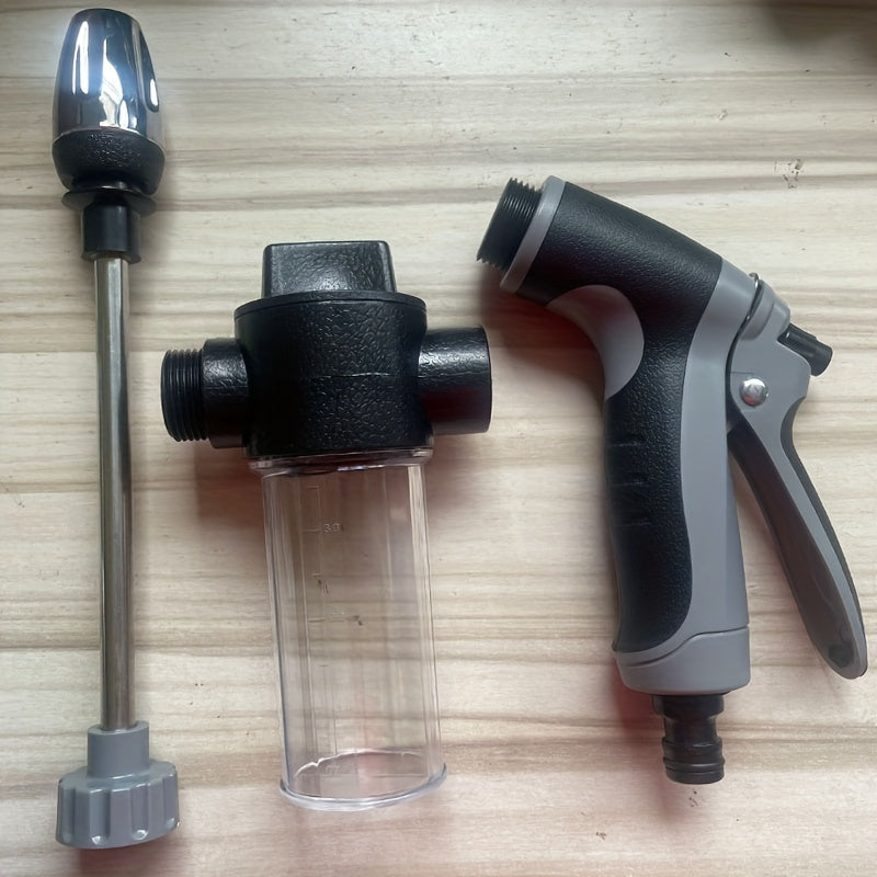 Heavy-Duty High-Pressure Water Gun with Long Handle - Powerful Spray nozzle for Car Washing, Garden, Vehicles, Home - Ergonomic Grip, Compatible with Hose Connectors - Ideal for Professionals & Home Use, Outdoor Cleaning, Ver