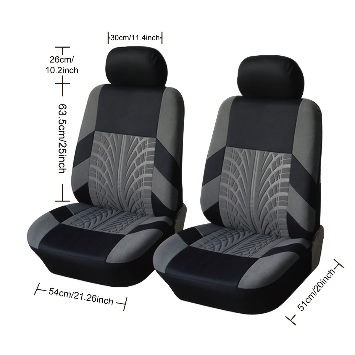 Front Pair Car Seat Covers, Breathable Polyester Split Automotive Front Seat Cushion Covers, Vehicle Seat Protectors Universal For Cars, Trucks Christmas Gift