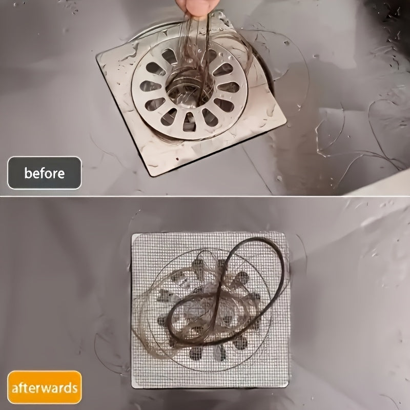 25pcs Disposable Floor Drainers, Non-woven Material, Self-adhesive Design, Prevents Hair Clogs, Suitable for Bathroom, Toilet, Kitchen Sink, with Anti-clogging Floor Drainers Cover - Cozy Home