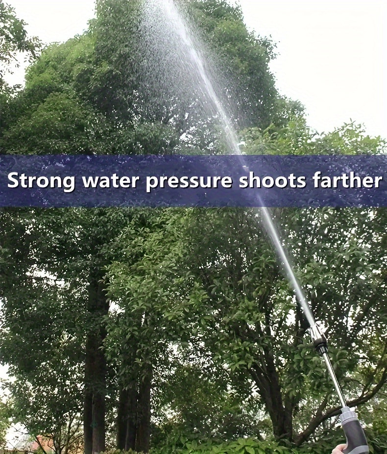 Heavy-Duty High-Pressure Water Gun with Long Handle - Powerful Spray nozzle for Car Washing, Garden, Vehicles, Home - Ergonomic Grip, Compatible with Hose Connectors - Ideal for Professionals & Home Use, Outdoor Cleaning, Ver