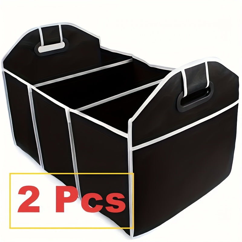 Foldable Car Trunk Storage Bag, Waterproof Car Storage Bag, Portable Large Capacity Trunk Storage Bag With 3 Compartments, Universal Version Suitable For SUV, Sedans, Trucks
