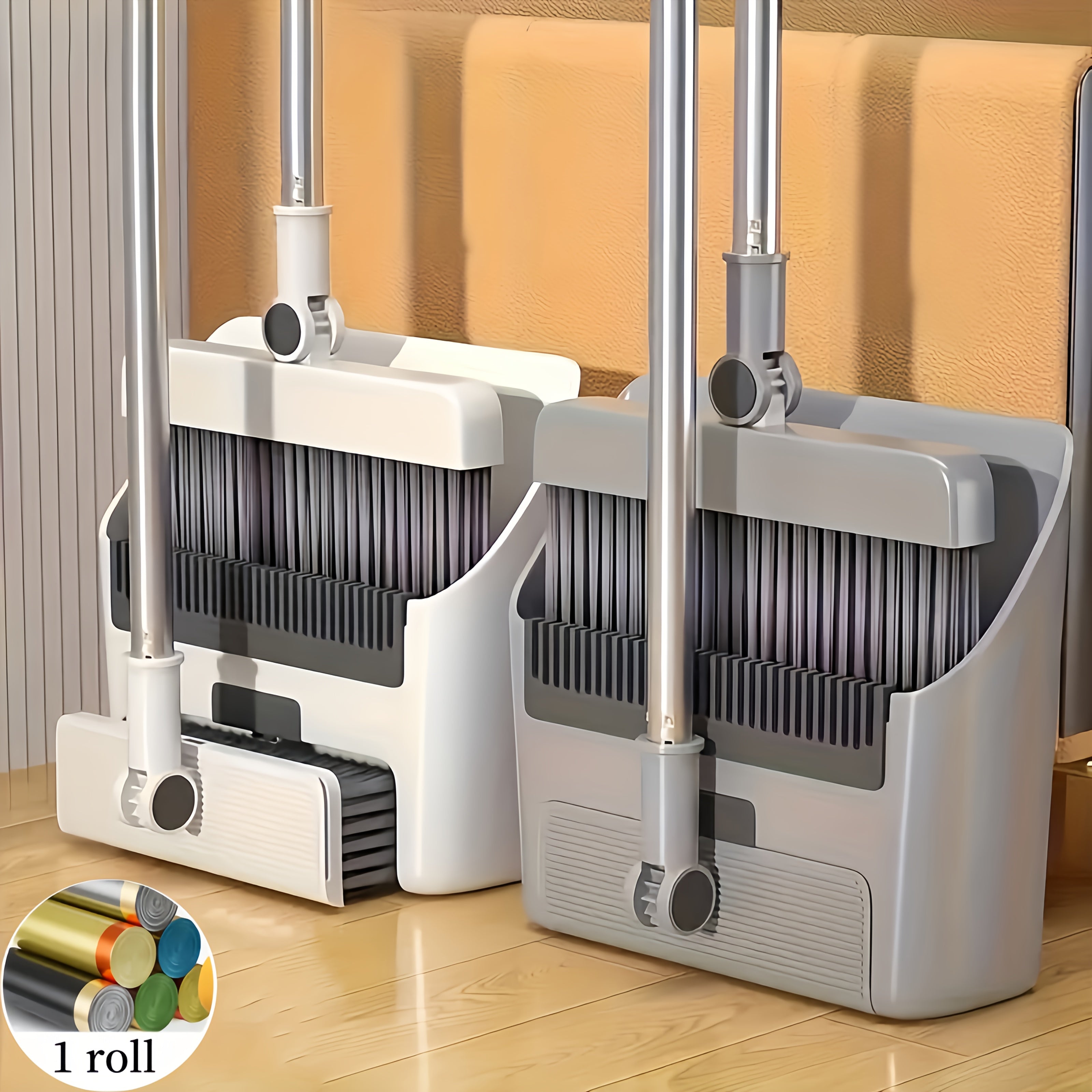 3pcs/set Stainless Steel Household Broom, Dustpan, and Brush Set | Efficient Sweeping and Scrubbing with Comb Tooth Dustpan, Ideal for Hard Floor Cleaning, Essential for Outdoor and Patio Use - Cozy Home