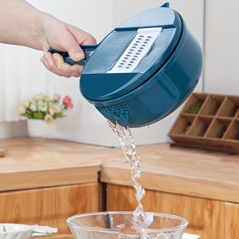 11pcs, 12-in-1 Multi-Function Vegetable Chopper for Carrots, Potatoes, Radish, and More – Manual Slicer, Shredder, and Grater – Essential Kitchen Tool - Cozy Home