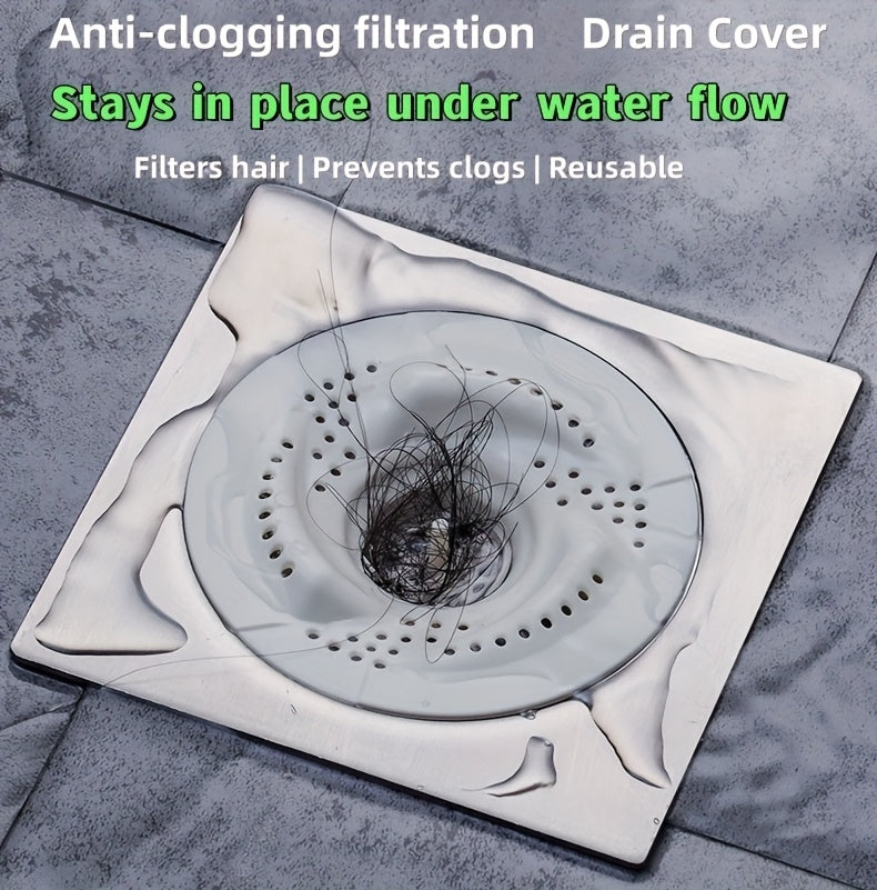 Vortex Floor Drain & Anti-Clogging Rotary Hair Collector - Heavy-Duty Plastic Sink Drain Cover with Vortex System, Fit for Shower, Bathtub, Sinks - Easy-Clean Bath/Kitchen Drain (No Chemicals/Drain Snake Needed) - Cozy Home
