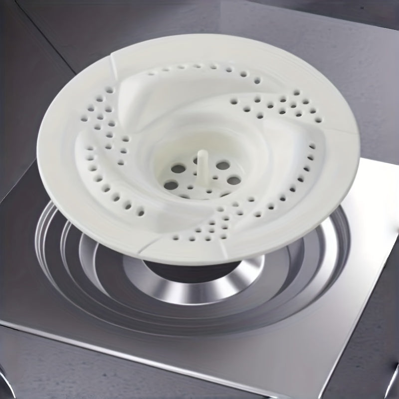 Vortex Floor Drain & Anti-Clogging Rotary Hair Collector - Heavy-Duty Plastic Sink Drain Cover with Vortex System, Fit for Shower, Bathtub, Sinks - Easy-Clean Bath/Kitchen Drain (No Chemicals/Drain Snake Needed) - Cozy Home