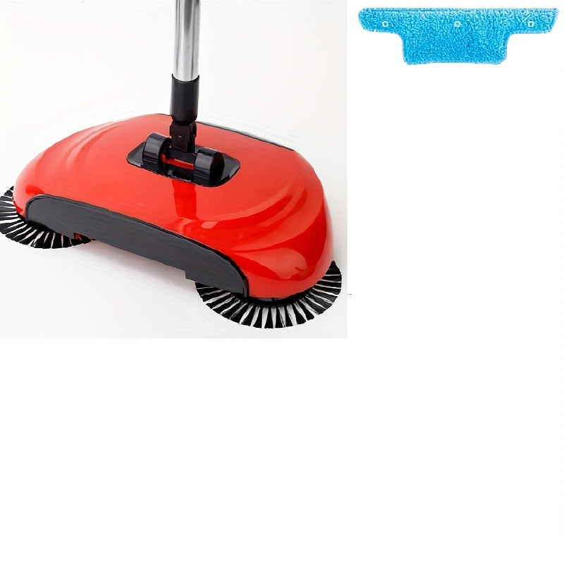 3-in-1 Cordless Push Broom Dustpan & Mop Combo - Lightweight Ergonomic Handle, Durable Plastic for Hardwood Floors & Tile - Space-Saving Multi-Functional Cleaning Tool for Home Use, Modern Aesthetic, Efficient Design - Cozy Home